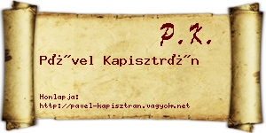 Pável Kapisztrán névjegykártya